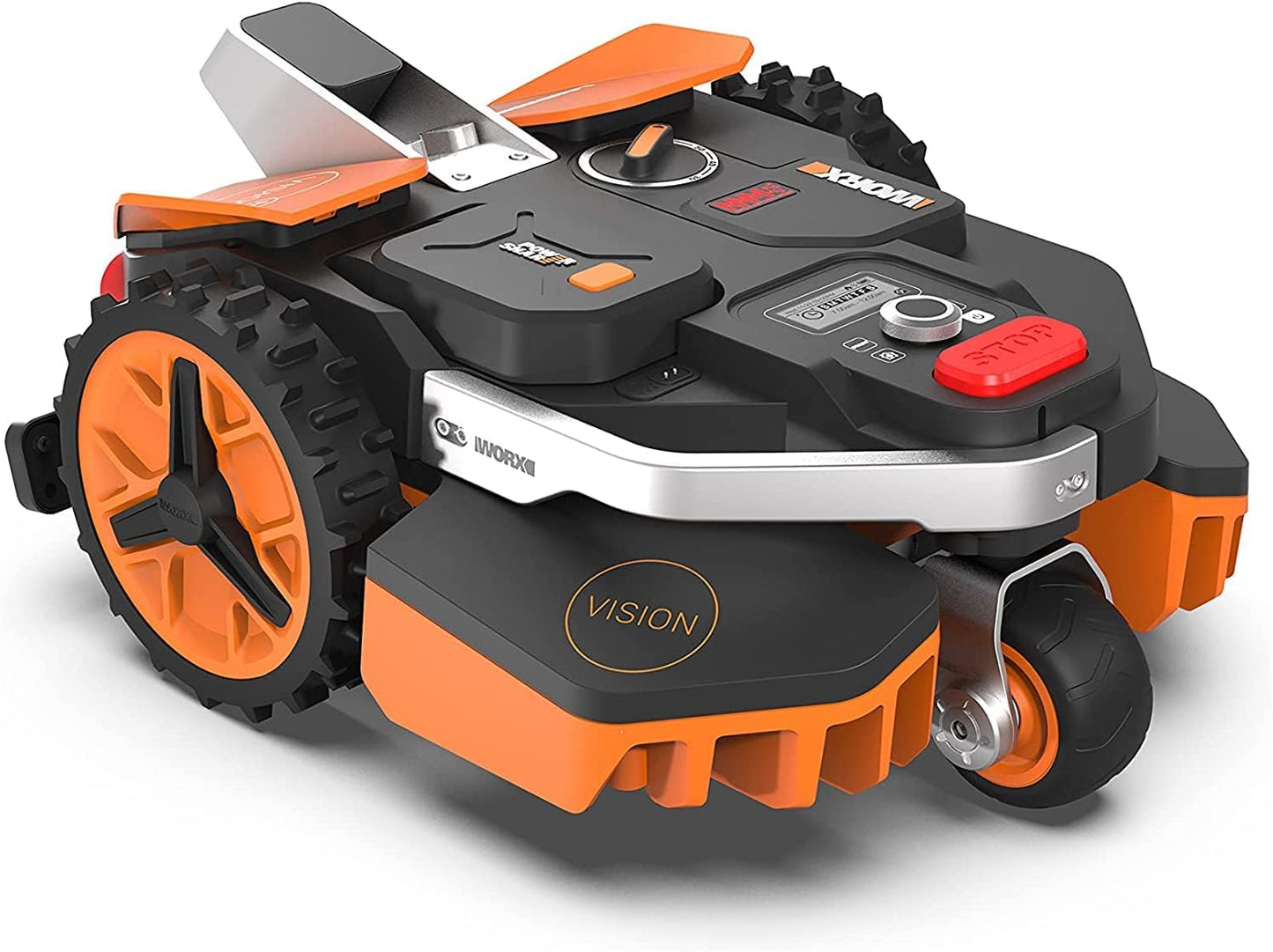 WORX Landroid Vision WR205E robot tondeuse 500m², IA, bordure, caméra