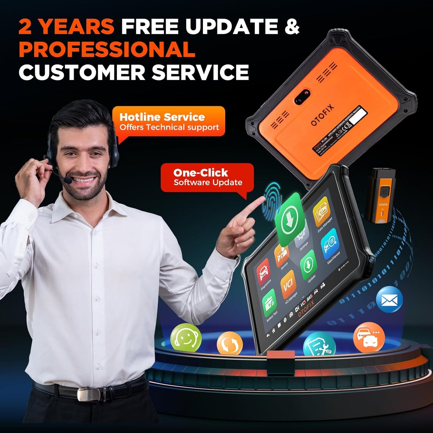 OTOFIX D1 Lite valise diagnostic auto 2025, 38+ fonctions, mises à jour 2 ans