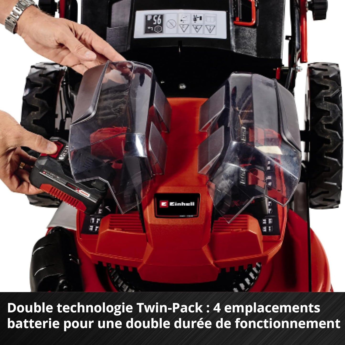 Einhell GP-CM 36/47 S HW Li tondeuse 36V, auto, 47cm, 4x4Ah batteries, 2 chargeurs