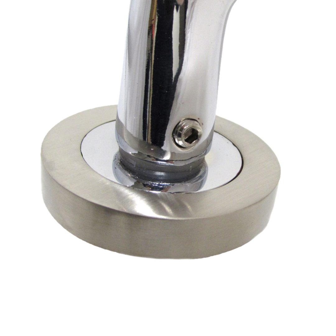 Poignées de porte Indiana à levier rosace - Chrome satiné pour salle de bain, lot de 125 mm