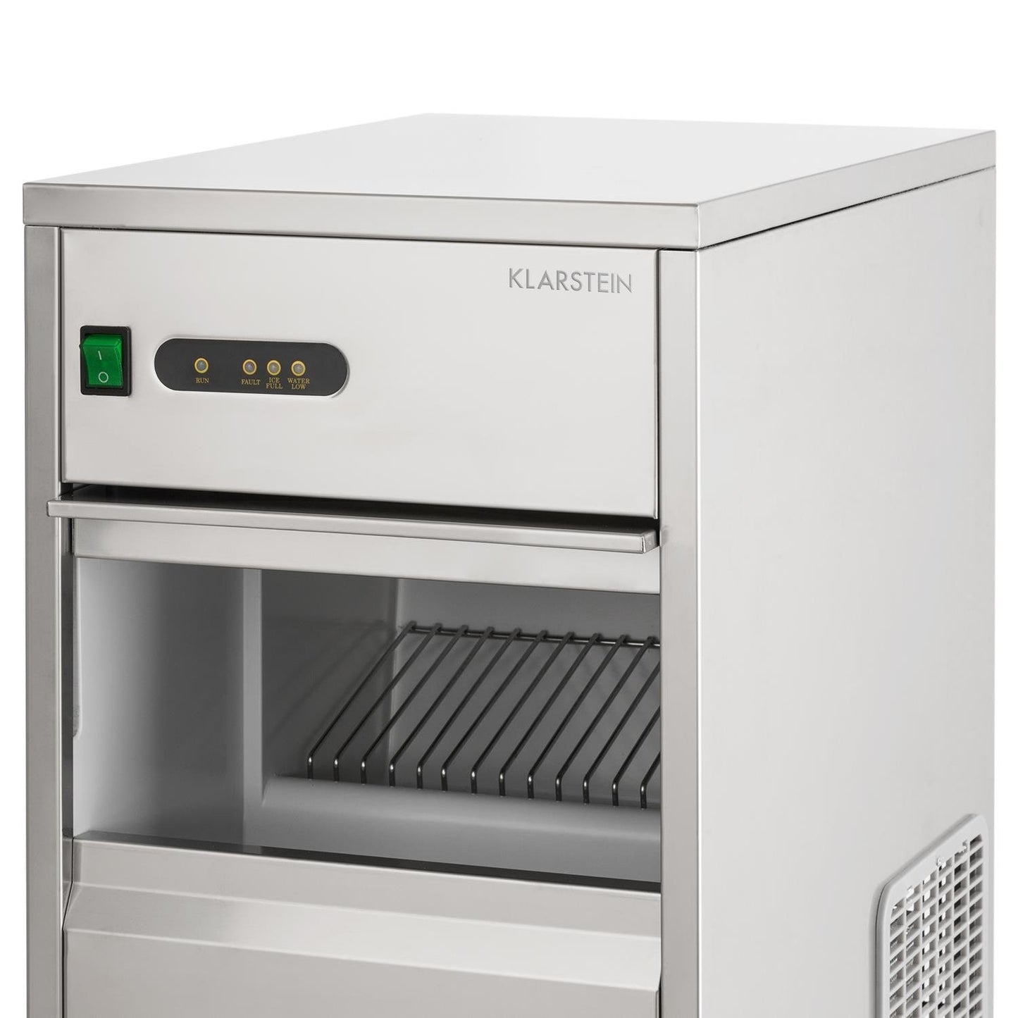 Klarstein Powericer XL machine à glaçons pro, 20kg/24h, 3.5kg réservoir, argent