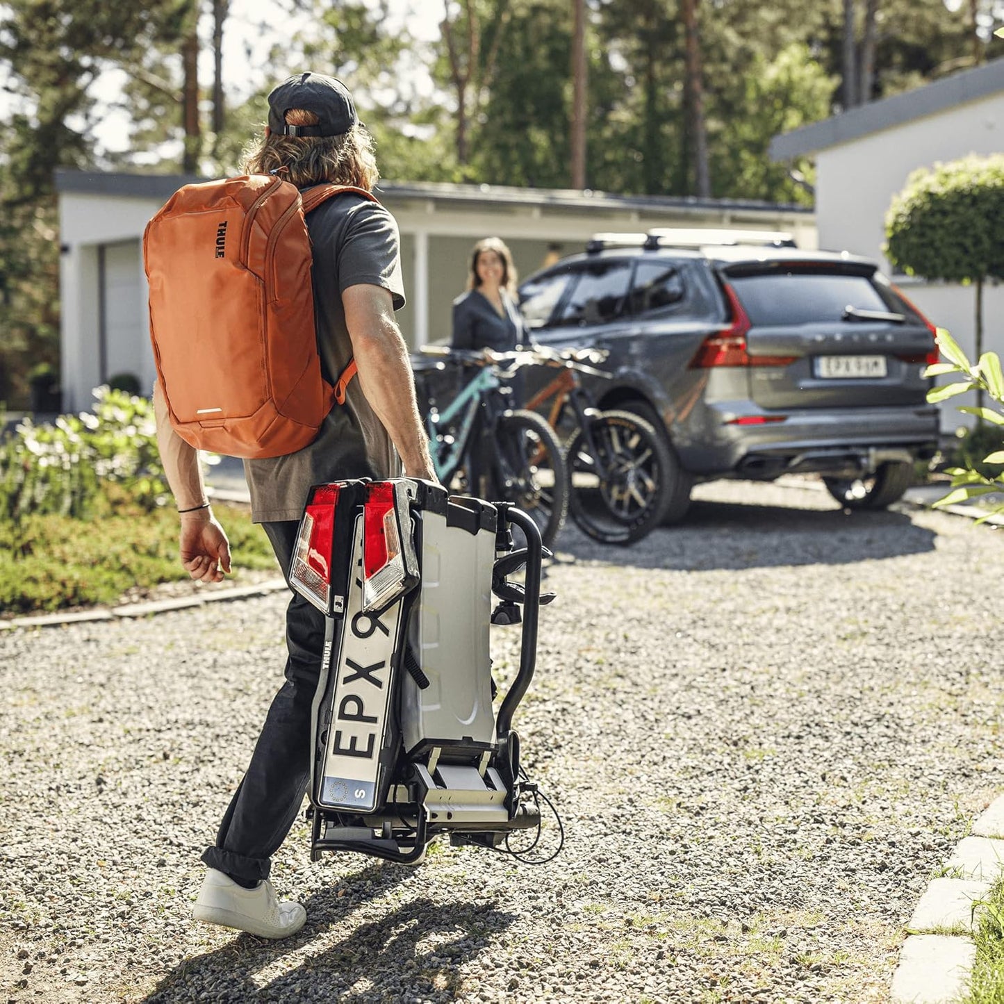 Thule EasyFold XT porte-vélos attelage 2 vélos, noir/aluminium