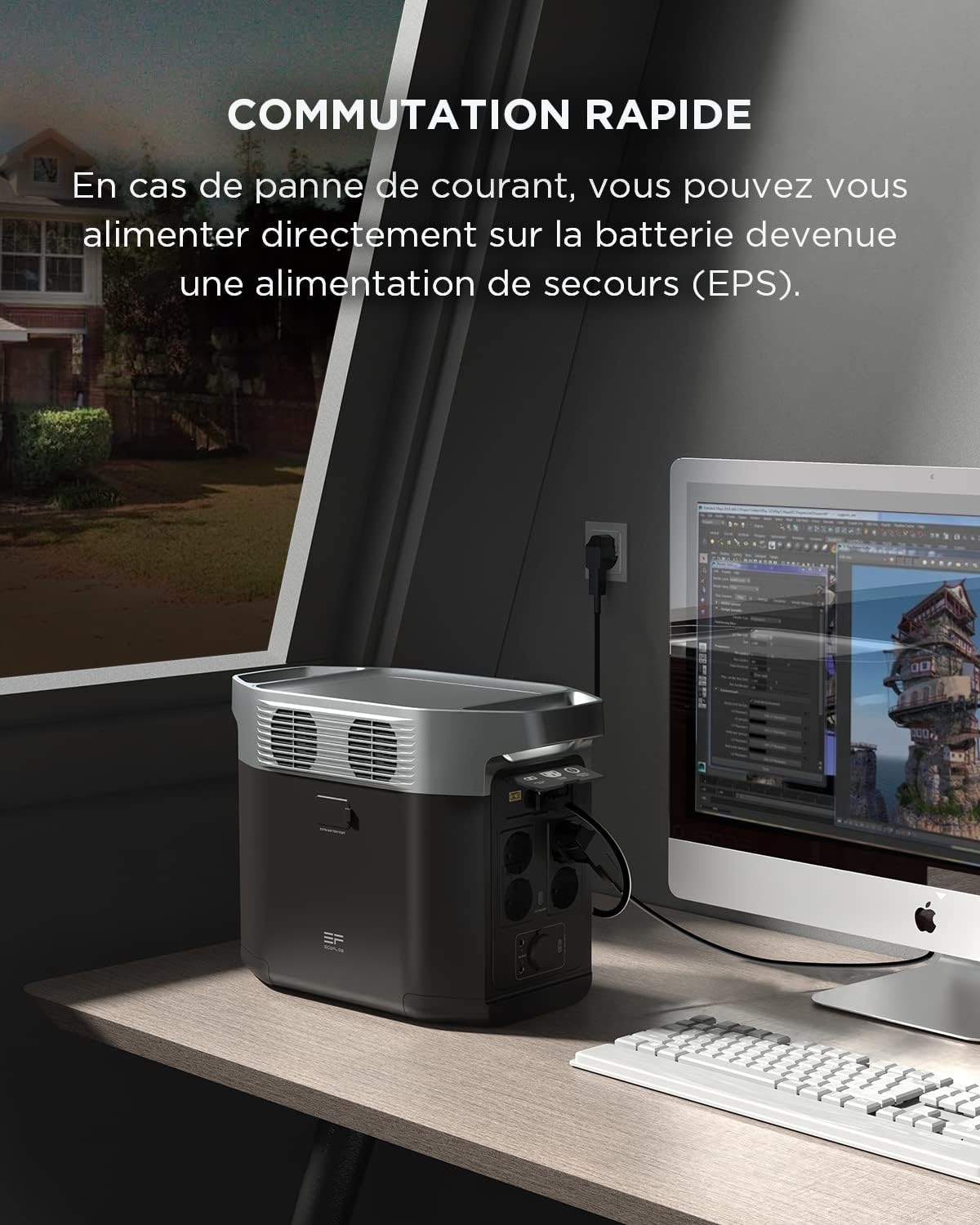 EcoFlow DELTA 2 station électrique portable 1-3kWh, batterie LFP, solaire rapide