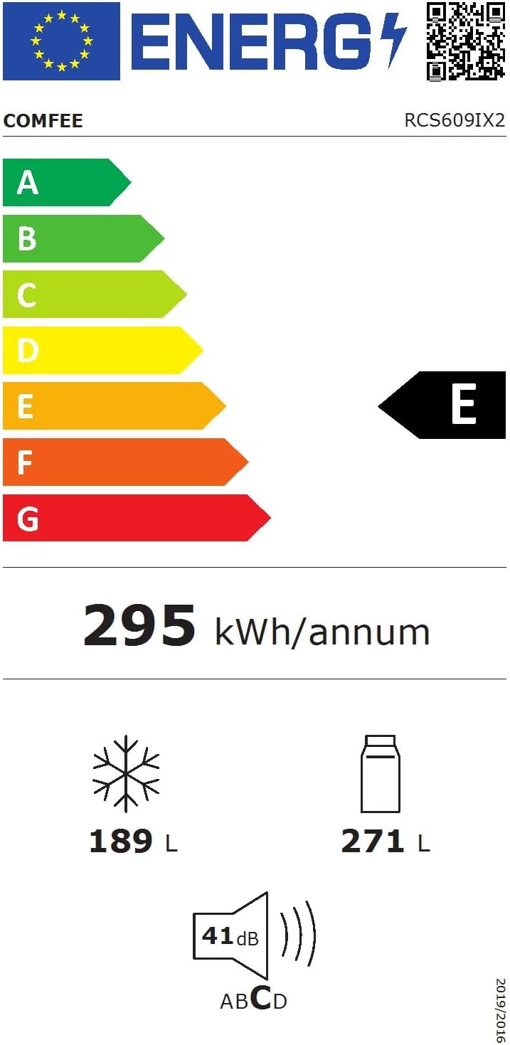 Comfee' RCS609IX2 frigo américain 460L, no frost, inverter, inox, double zone