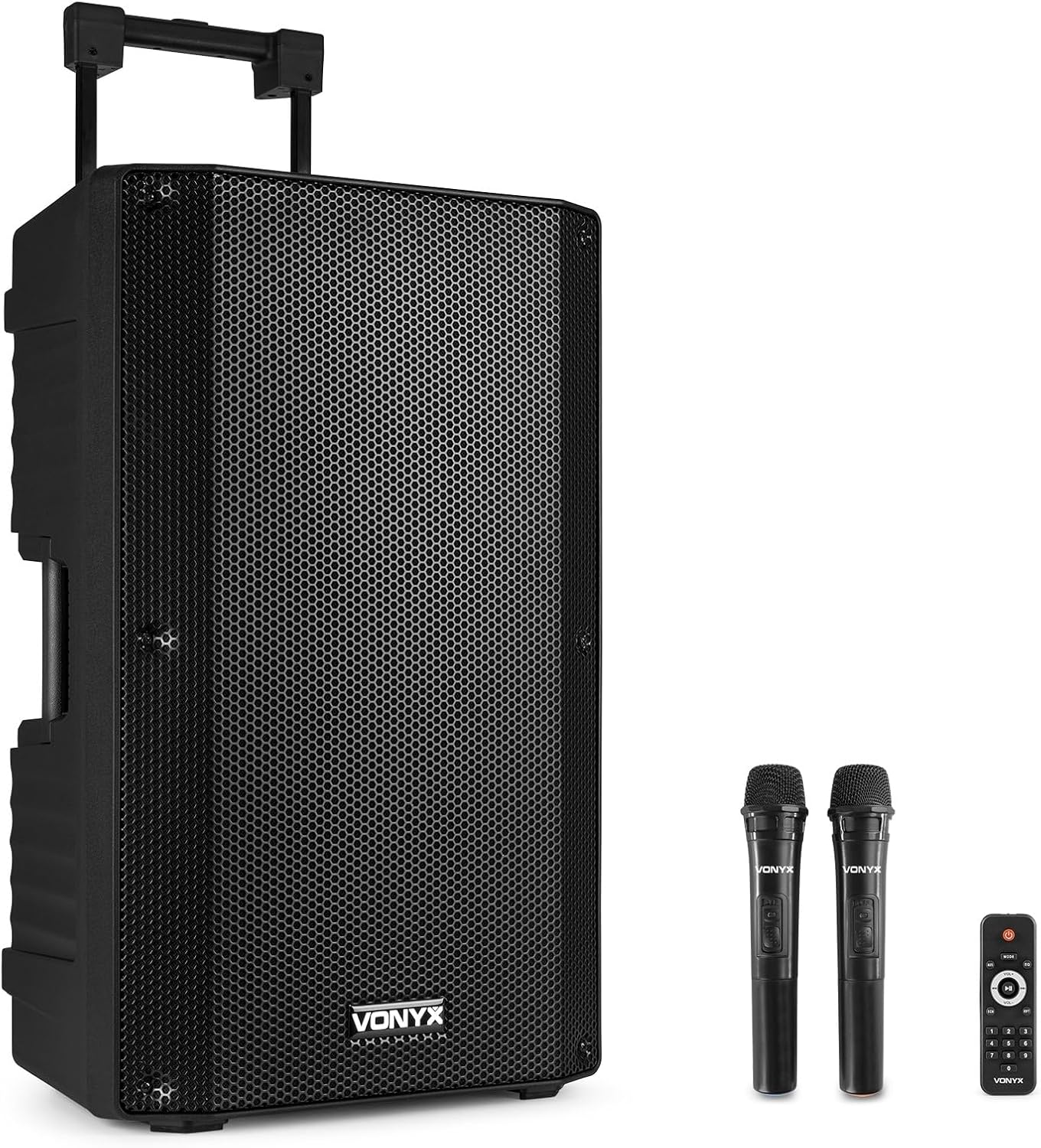 Vonyx VSA700 enceinte active 1000W, 15", BT, batterie, 8h autonomie, 2 micros