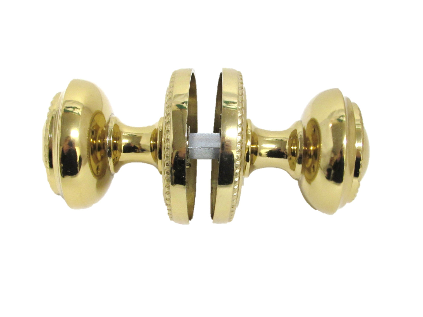 Boutons de porte ronds à mortaise style géorgien - Laiton 62 mm