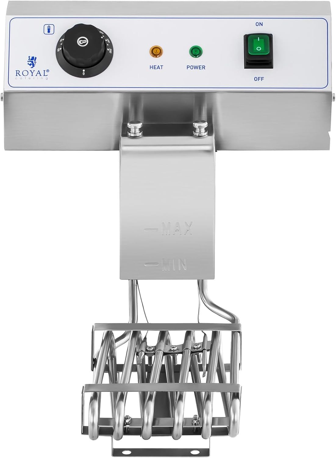 Royal Catering friteuse électrique 2x3200W, 2x12L huile, pro, inox, robinets