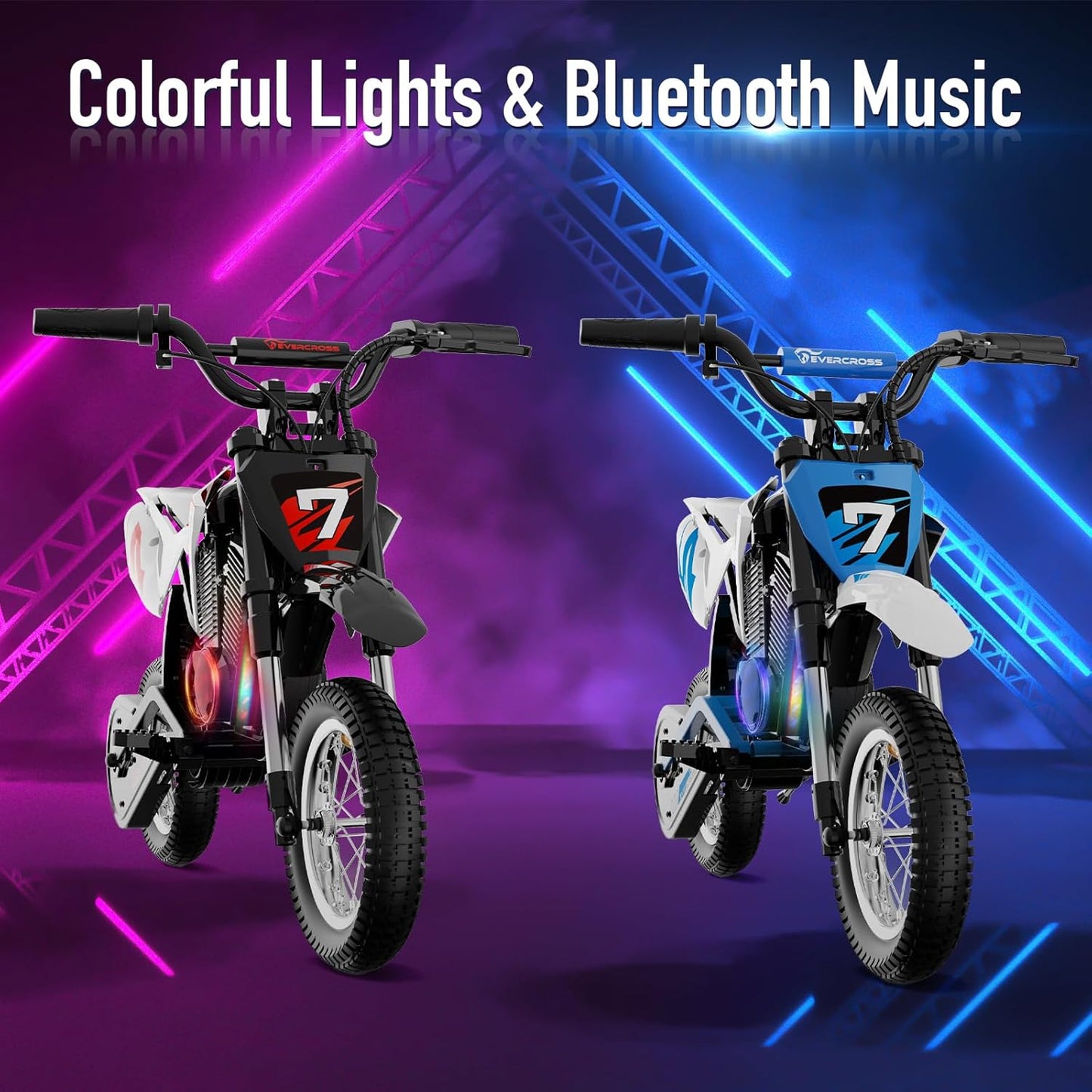 EVERCROSS EV12M Pro moto enfant 300W, LED, Bluetooth, autonomie 15km