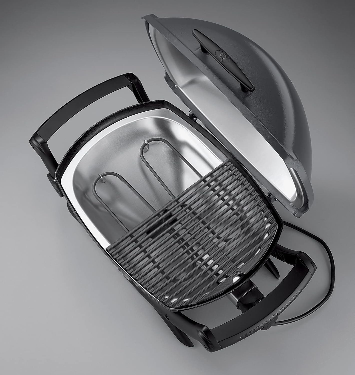 Weber Q2400 barbecue électrique gris foncé, support, 54x39cm, fonte