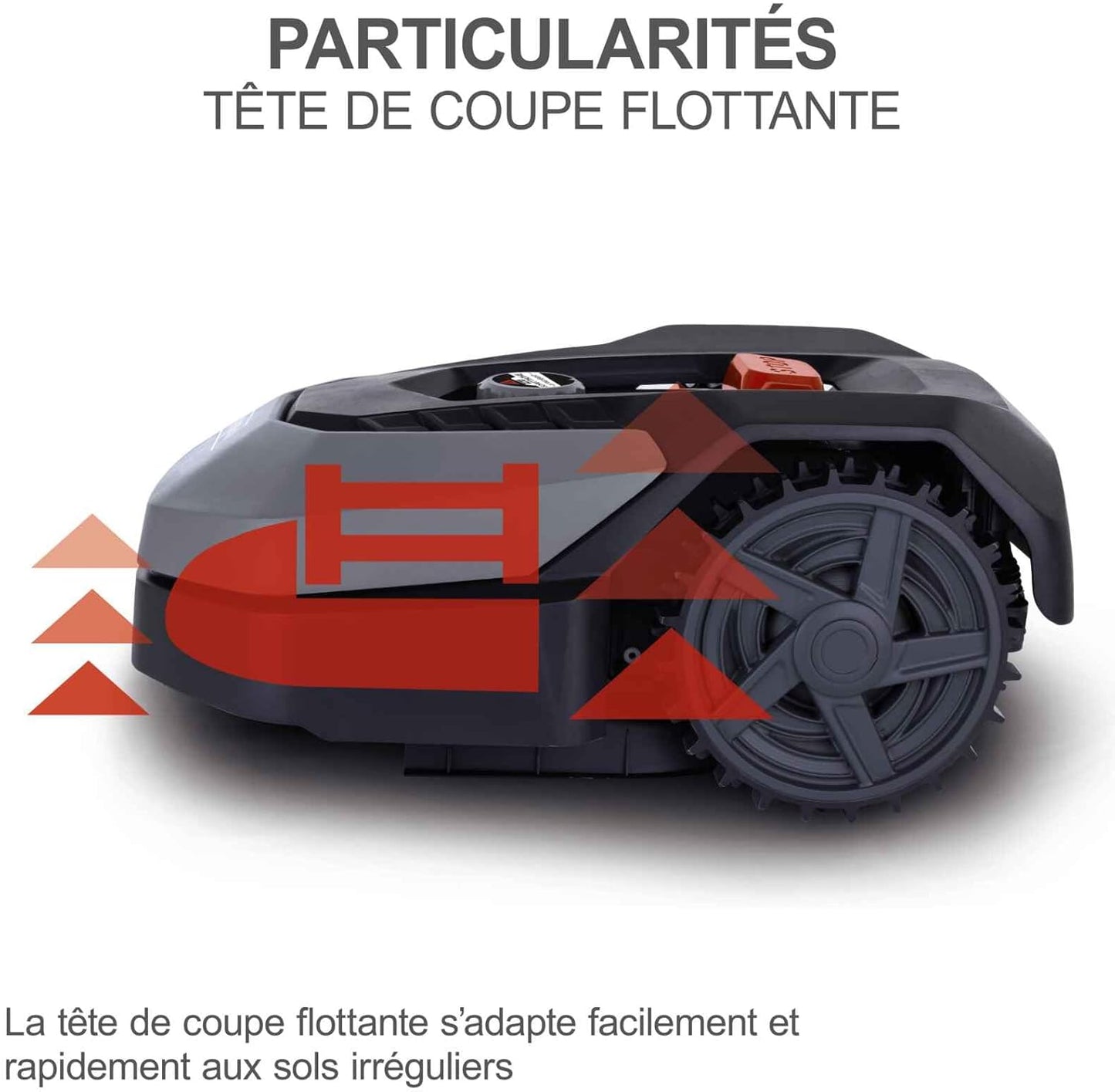 Practixx robot tondeuse PX-RRM-600Wi, WiFi/BT, 600m², pluie, pente 35%, base incluse