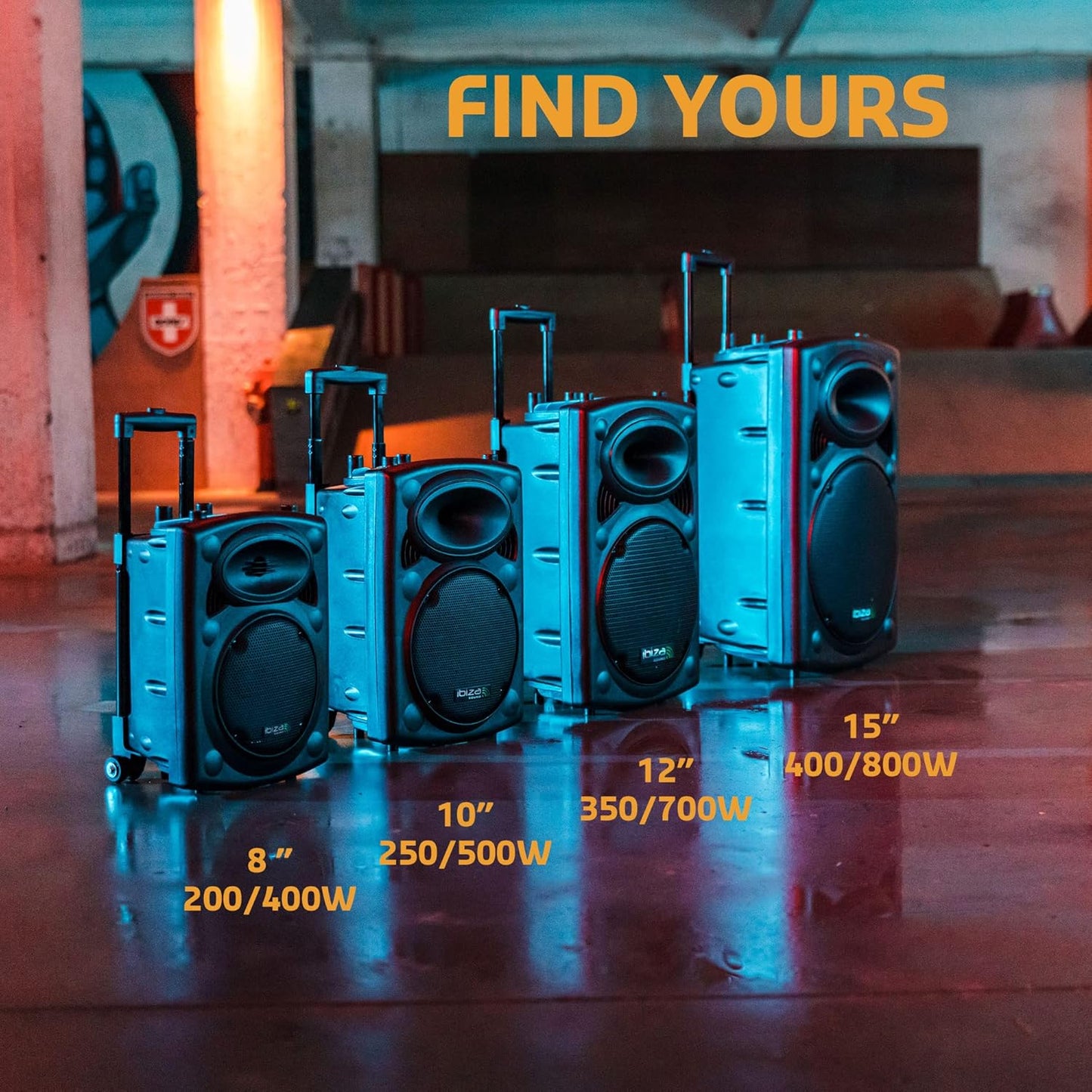 Ibiza PORT12VHF-BT enceinte 12" 700W, 2 micros, BT, USB, SD, 5–7h autonomie