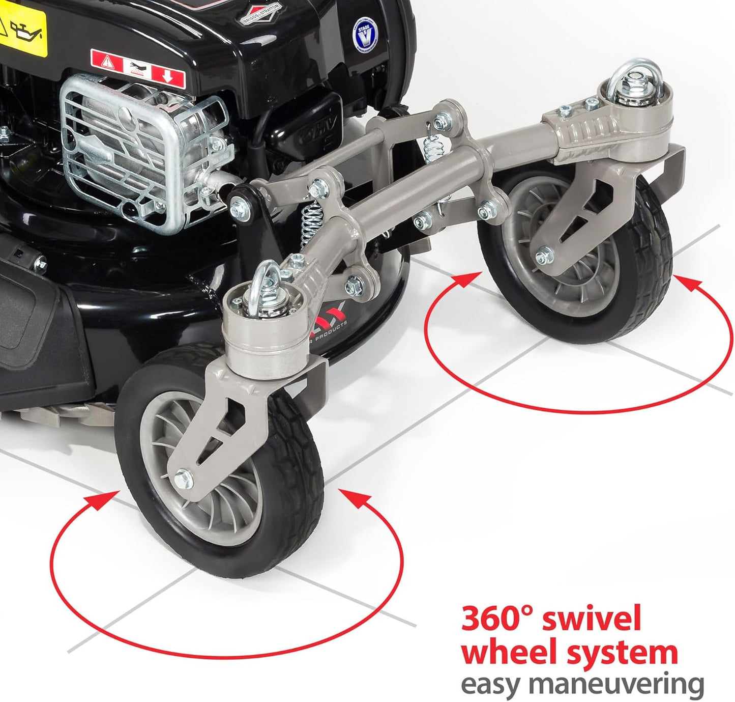 NAX 1000S tondeuse thermique 125cm³, 42cm, panier 45L, moteur B&S, entraînée
