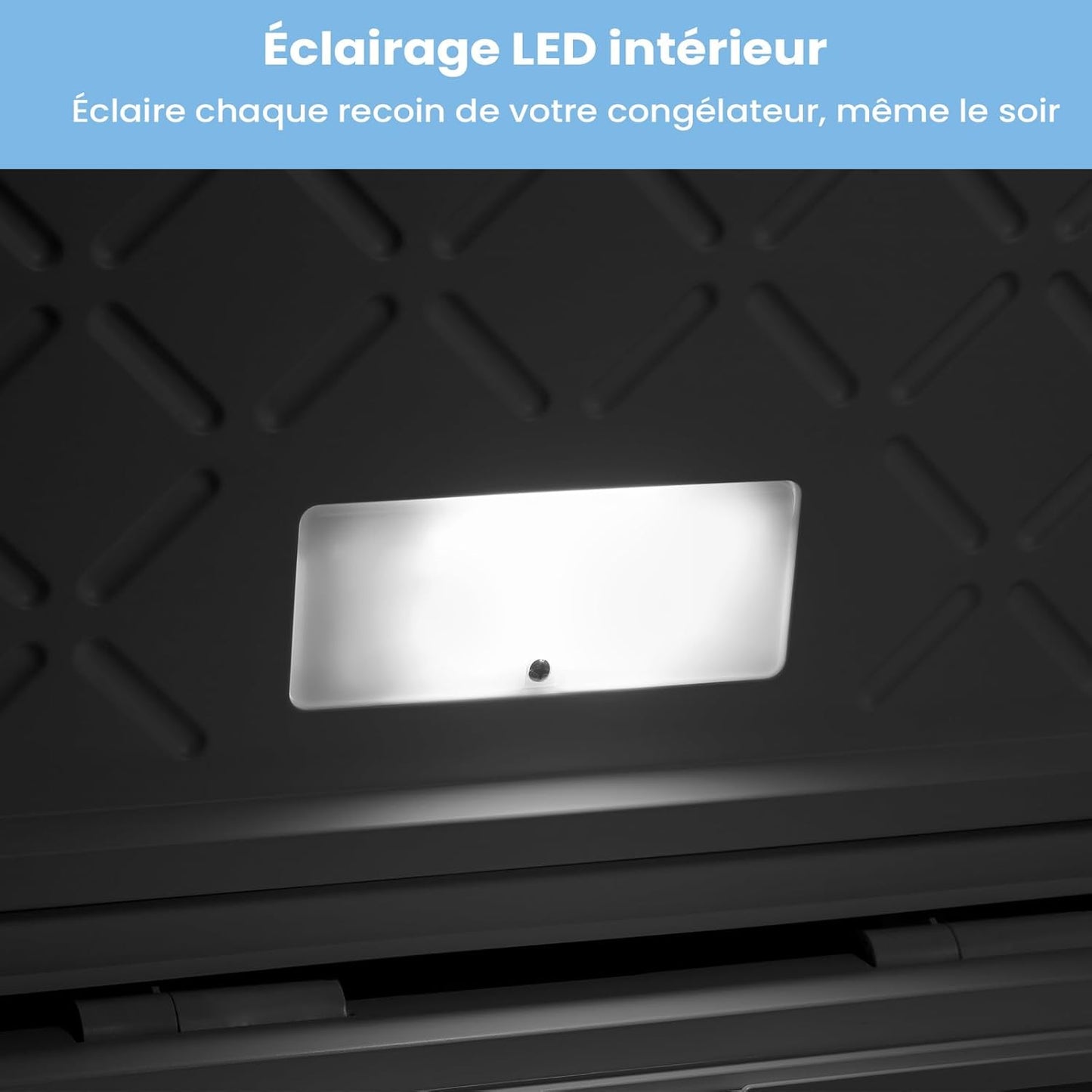COMFEE' congélateur coffre 143L RCC146WH2EU, inverter, 4*, convertible, blanc