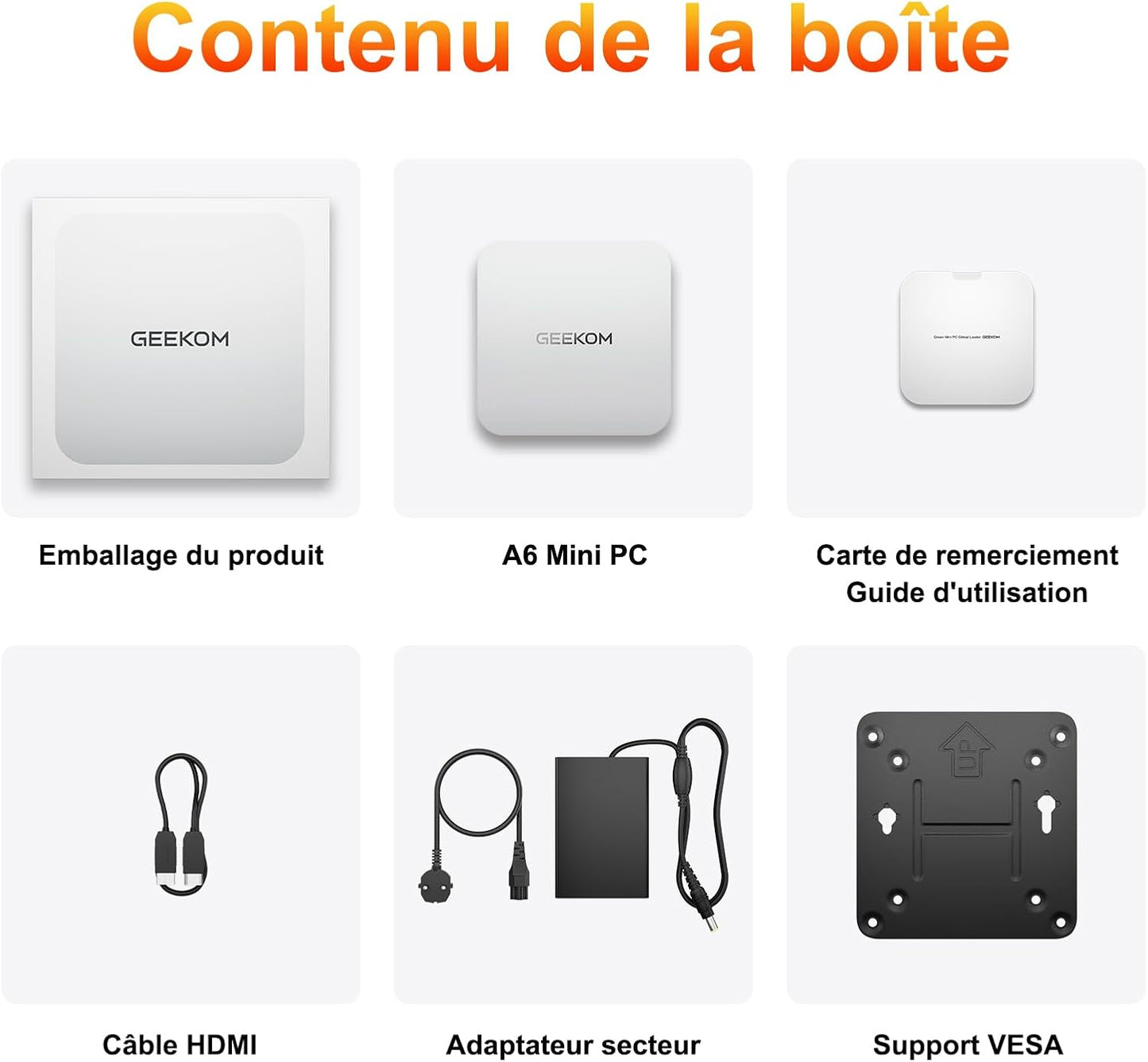 GEEKOM A6 mini PC Ryzen 7 6800H, 32GB/1TB SSD, 4K, USB4, WiFi6E, Windows 11 Pro