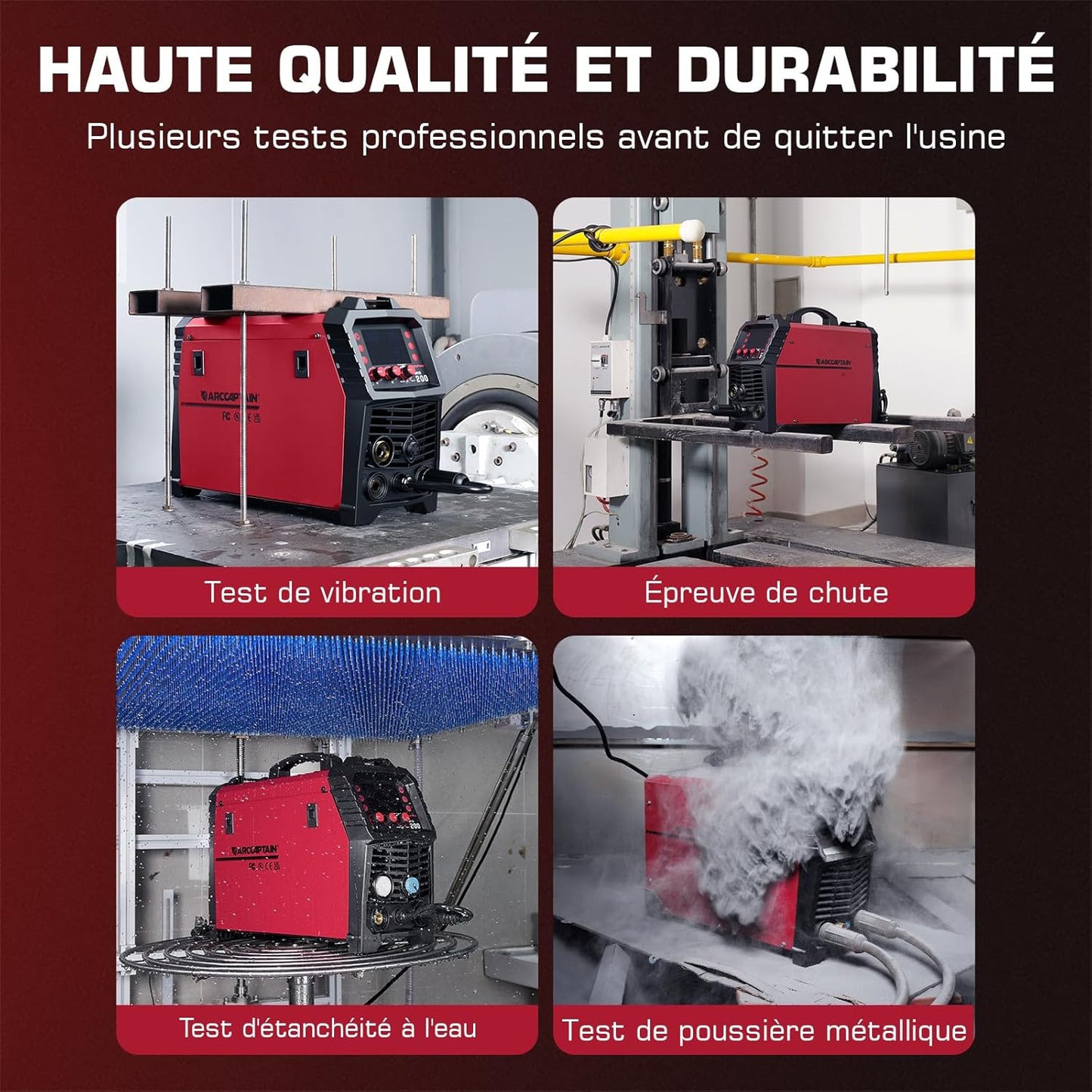 ARCCAPTAIN poste soudure MIG MAG 6-en-1, 200A, TIG, sans gaz, multi-process