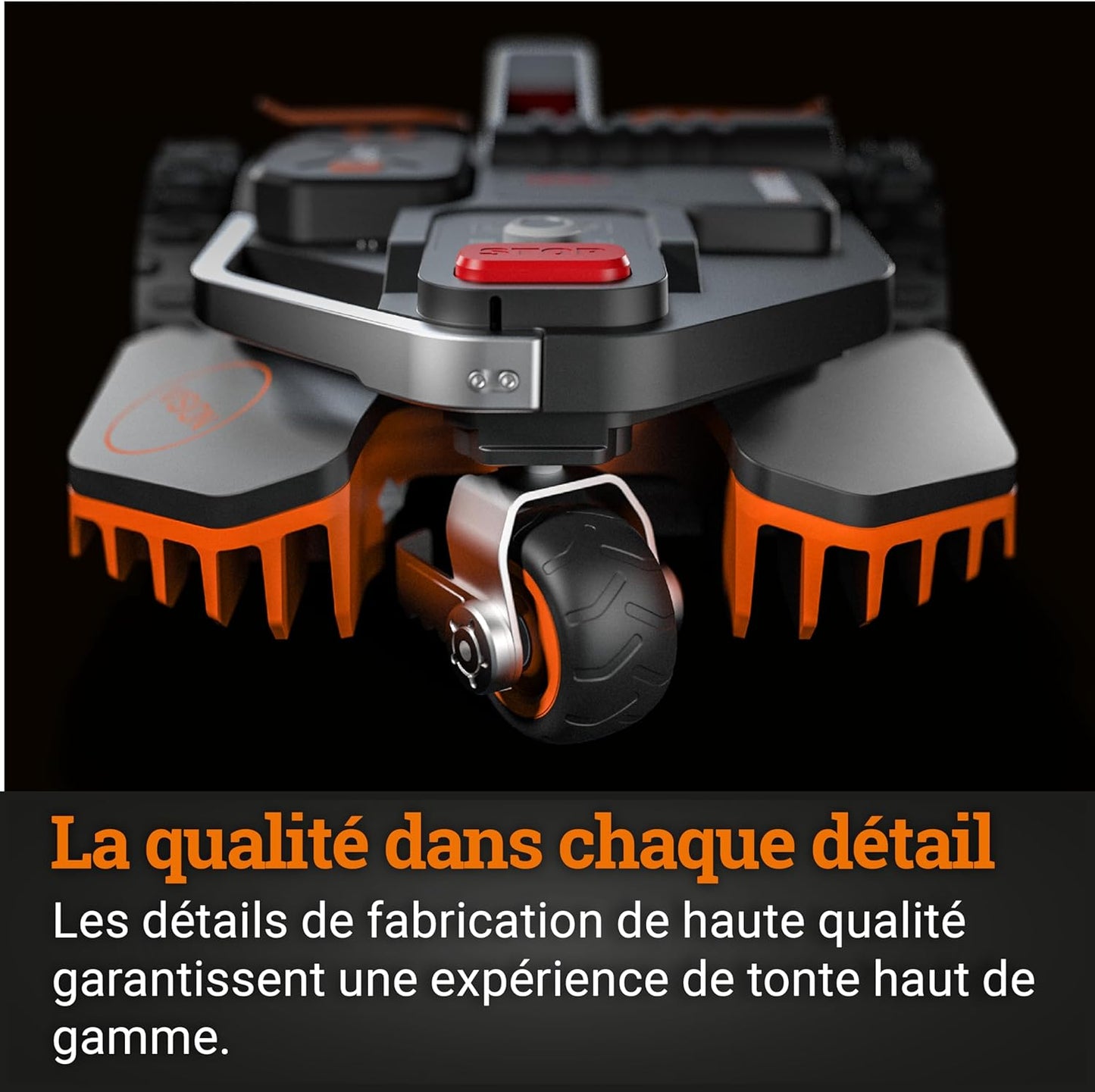 WORX Landroid Vision WR205E robot tondeuse 500m², IA, bordure, caméra
