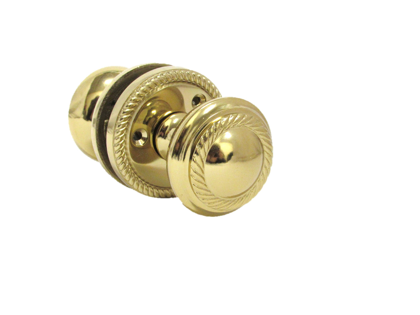 Boutons de porte ronds à mortaise style géorgien - Laiton 62 mm