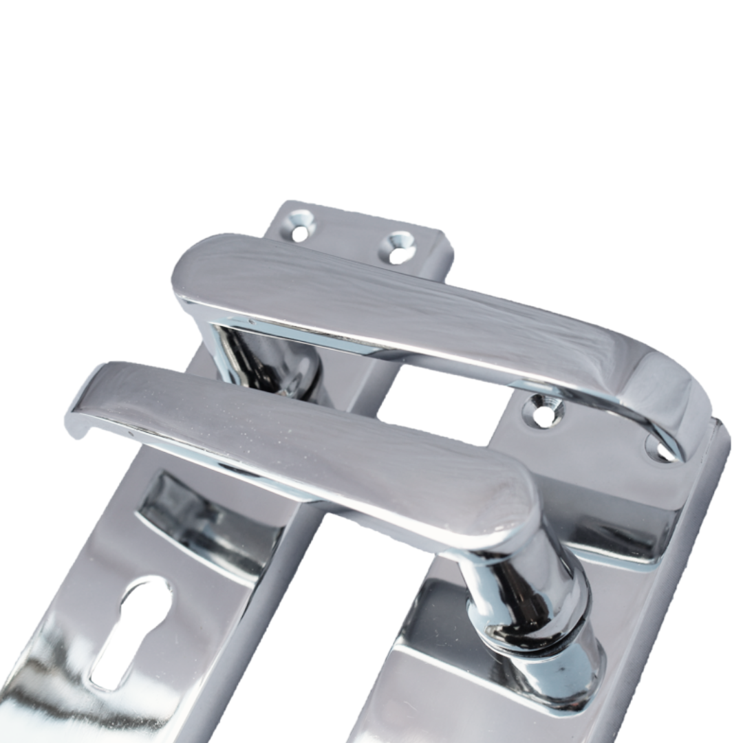 Poignées de porte à levier droit - Chrome 150 x 40 mm