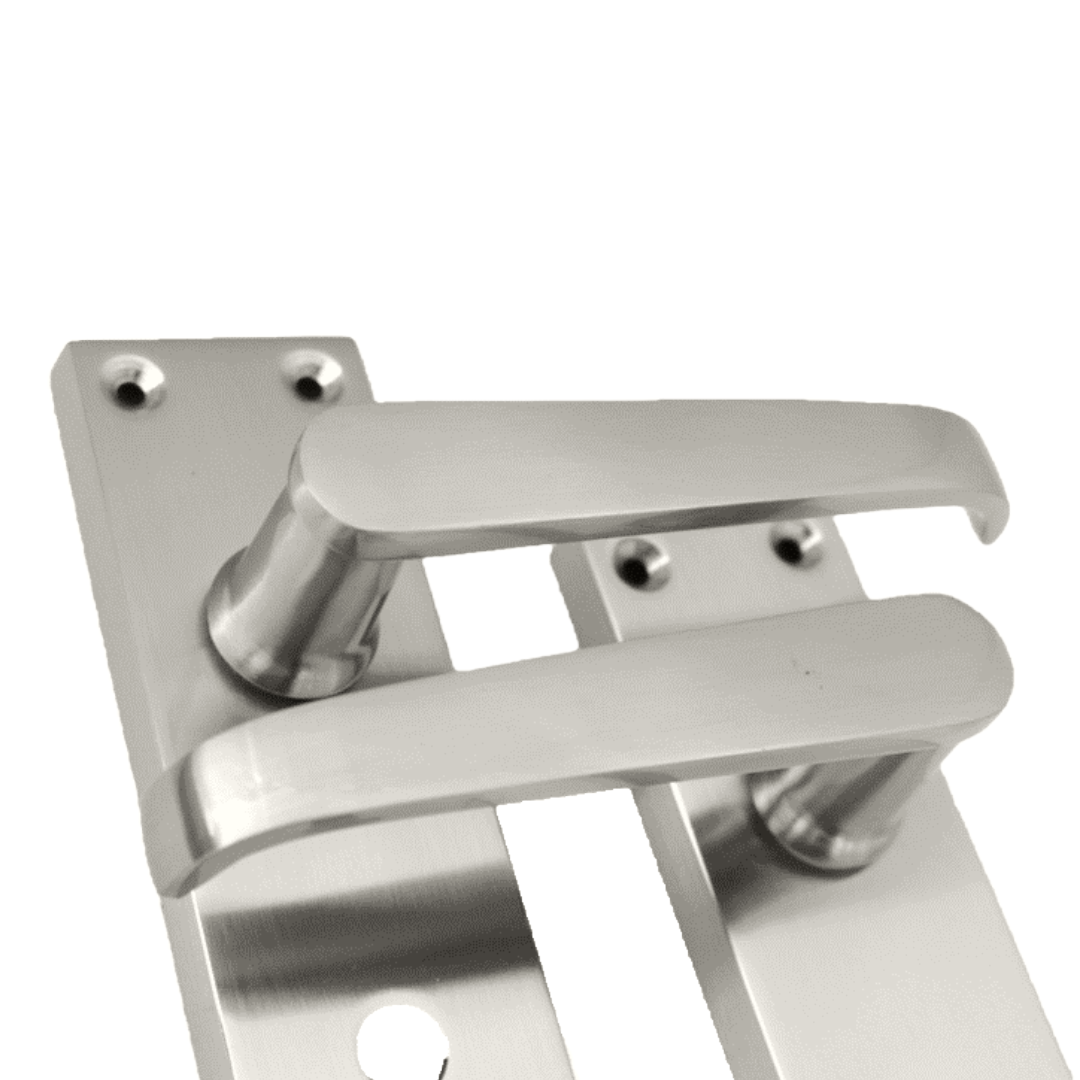 Poignées de porte à levier droit - Satin 150 x 40 mm