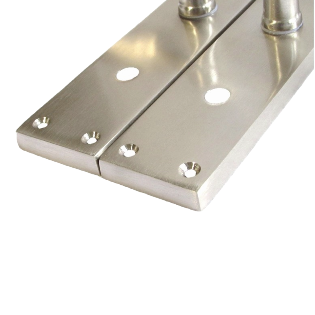 Poignées de porte victoriennes à levier et serrure de salle de bain - Pack satiné 150 x 40 mm