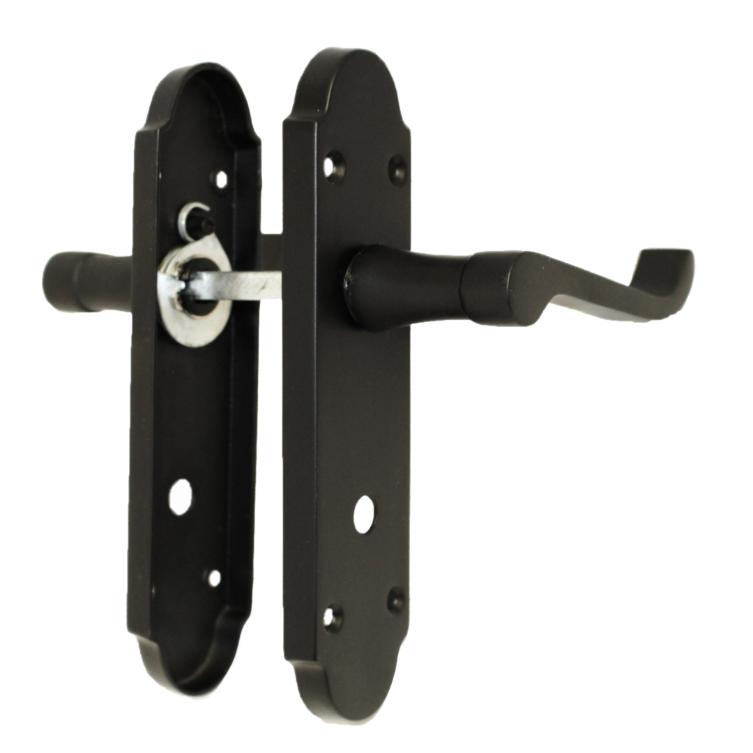 Poignée de porte Epsom pour salle de bain, levier à défilement, noir mat