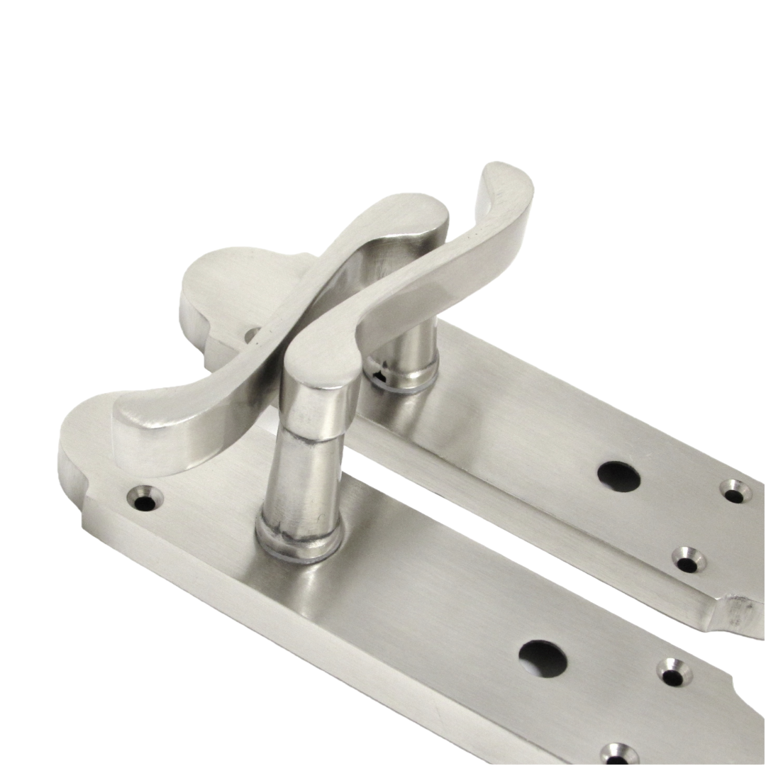 Poignées de porte Epsom pour salle de bain, serrure à levier à défilement - Pack satiné