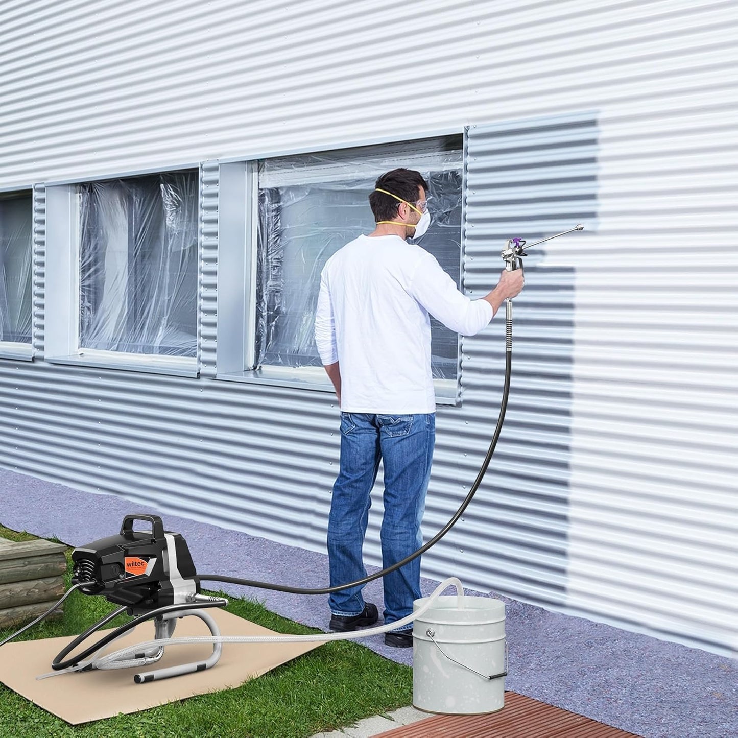 XPOtool pulvérisateur peinture 207 bars, buse + rallonge haute pression