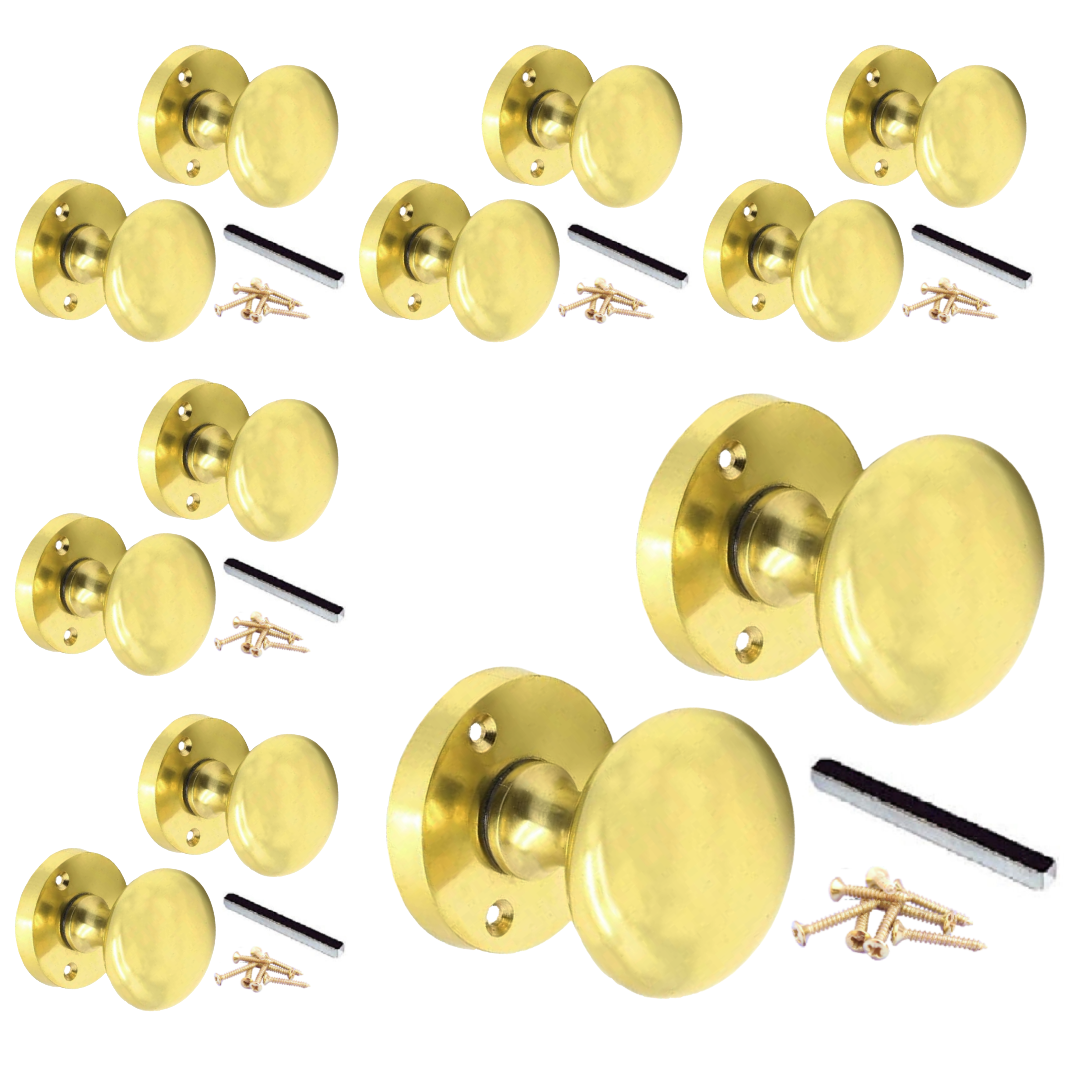 Lot de 1/4/6 paires de boutons de porte victoriens en laiton