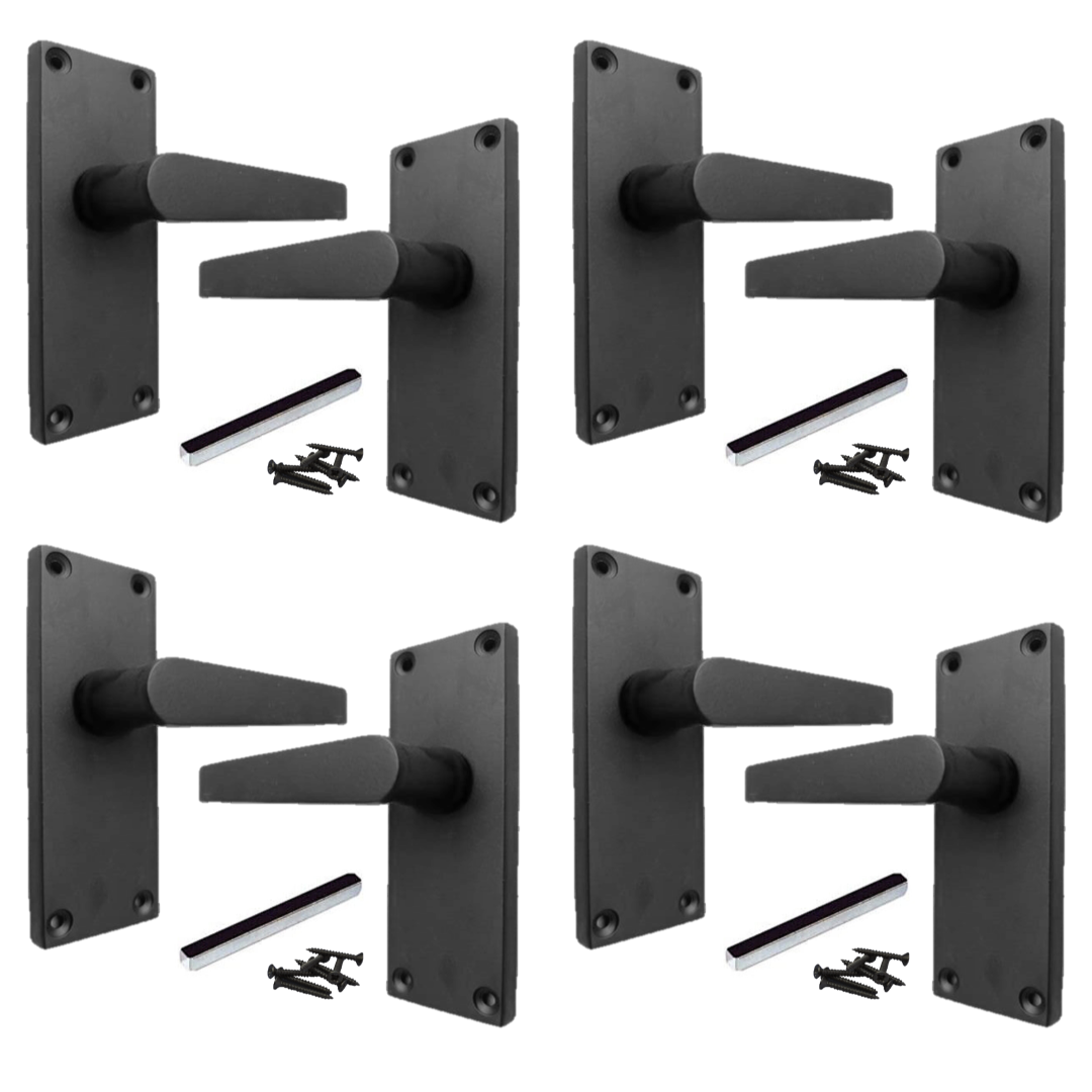 Poignées de porte droites MULTIPACK - Noir mat 1/4/6 paires