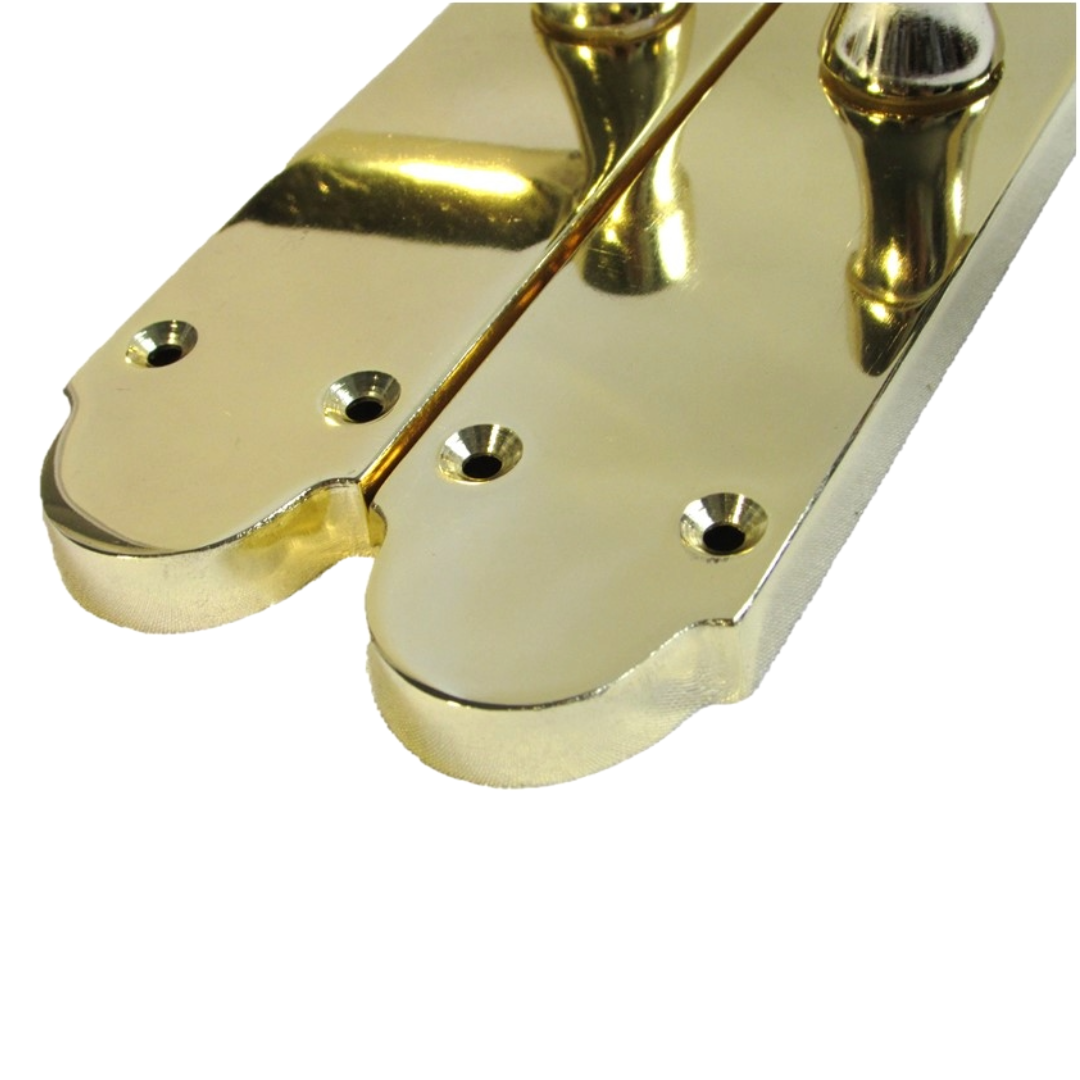 Loquet de porte Epsom à levier à volutes victorienne - Laiton