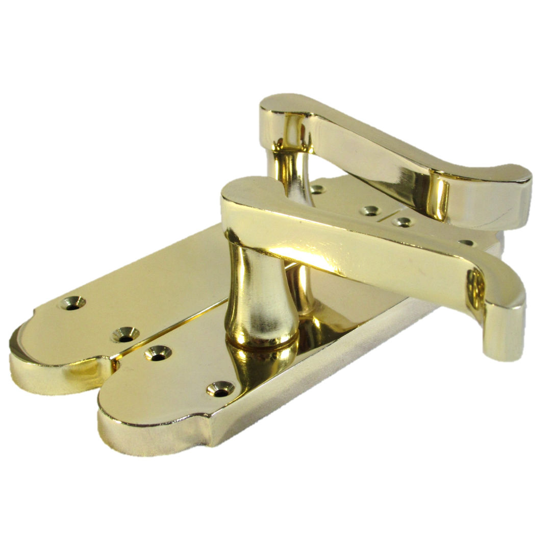 Loquet de porte Epsom à levier à volutes victorienne - Laiton