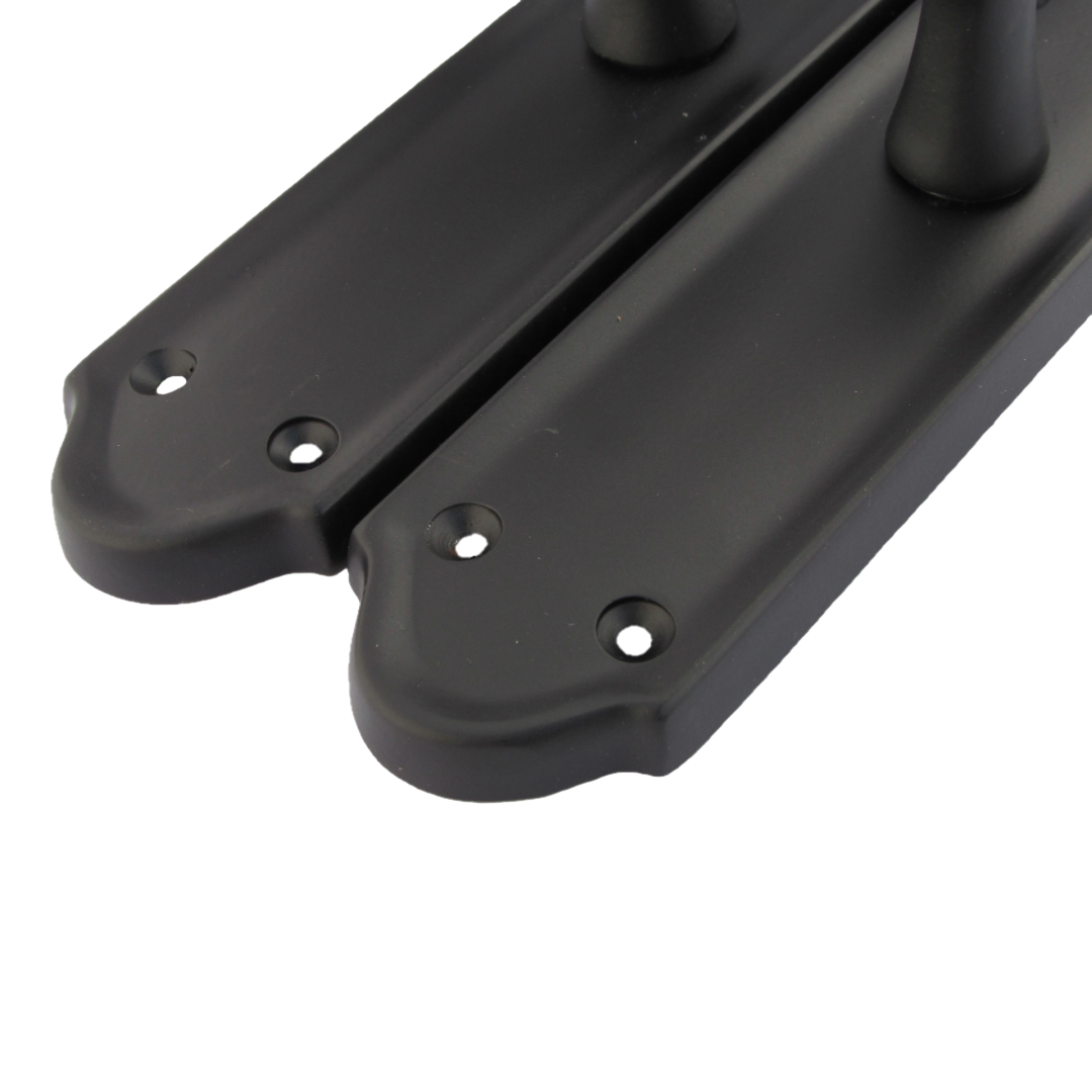 Loquet de poignée de porte Ashford à levier à défilement - Pack de loquets noir mat