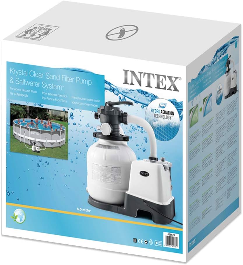 Intex combo filtre sable 6m³/h + stérilisateur sel QX2100