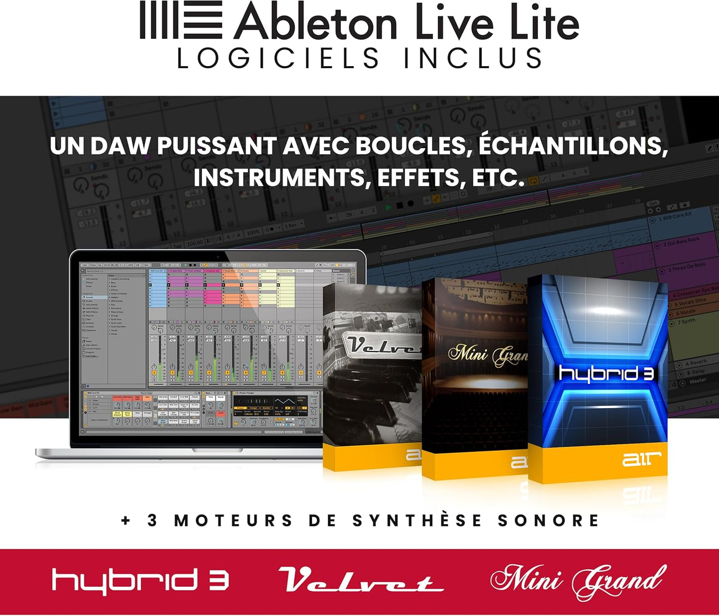 Akai APC40 MKII contrôleur MIDI USB Ableton Live, 5x8 pads, faders, logiciels
