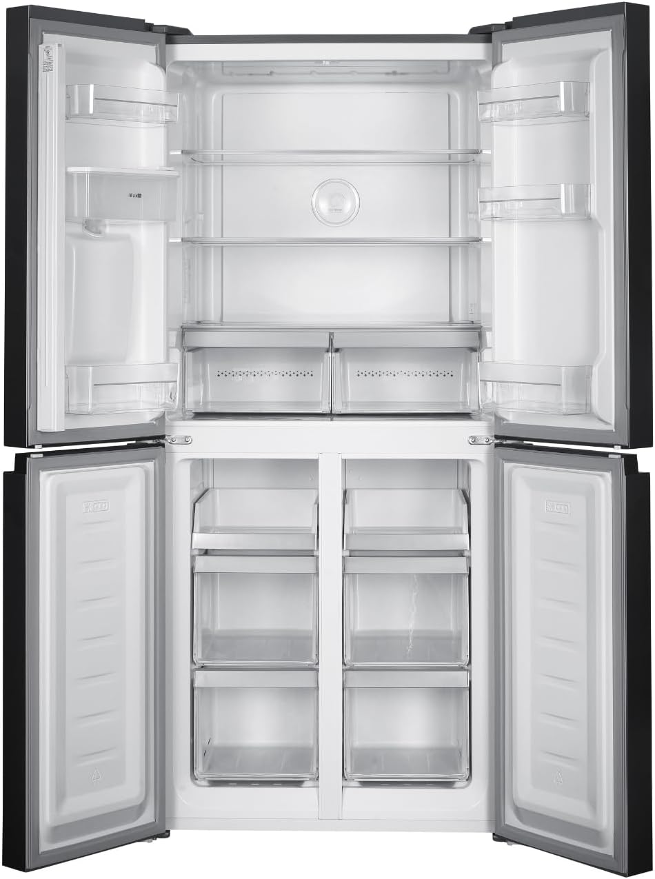 GEDTECH réfrigérateur multi-portes 470L avec distributeur eau, inox