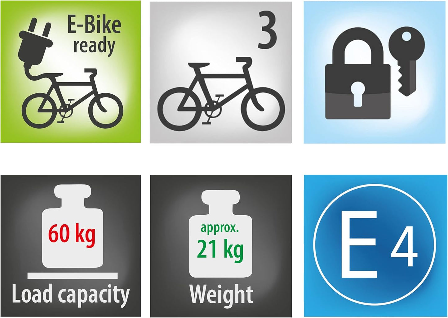 EUFAB porte-vélos Premium 11522 pour 3 vélos, attelage, pliable