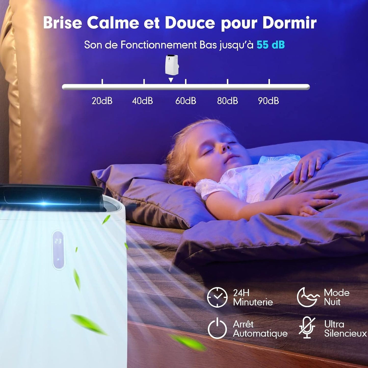 GOPLUS climatiseur mobile 14000BTU, 5-en-1, télécommande, R290, pour 40㎡