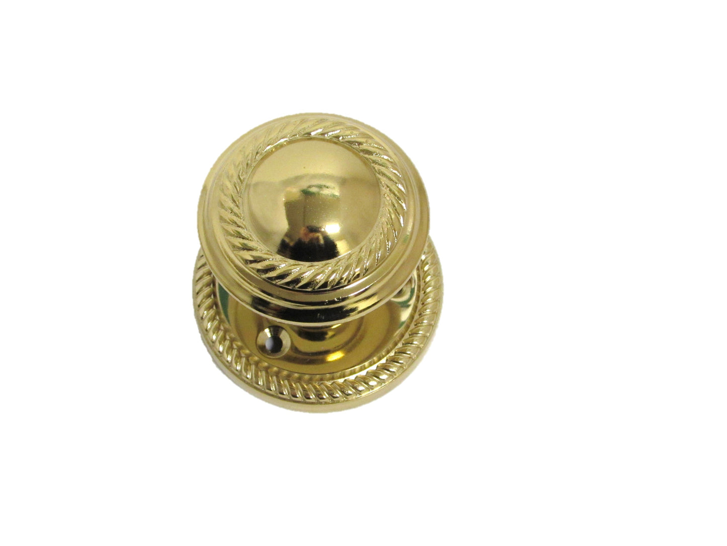 Boutons de porte ronds à mortaise style géorgien - Laiton 62 mm