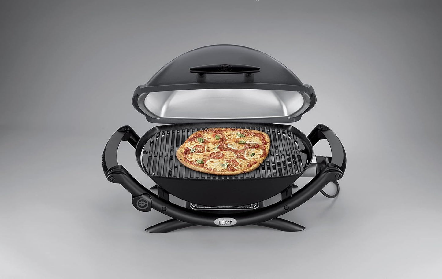 Weber Q2400 barbecue électrique gris foncé, support, 54x39cm, fonte