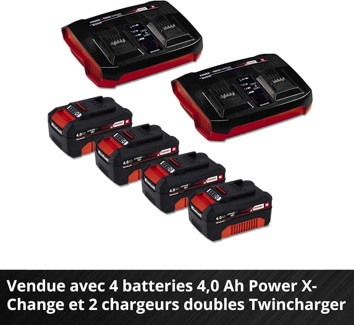 Einhell GP-CM 36/47 S HW Li tondeuse 36V, auto, 47cm, 4x4Ah batteries, 2 chargeurs