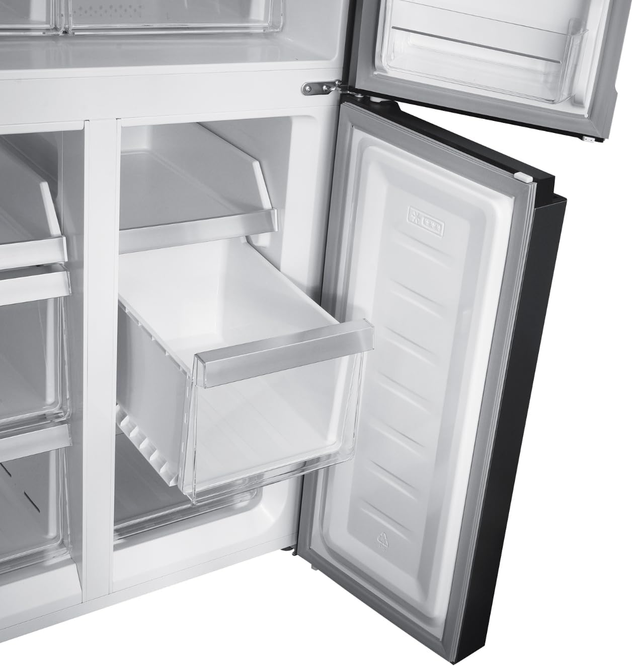 GEDTECH réfrigérateur multi-portes 470L avec distributeur eau, inox