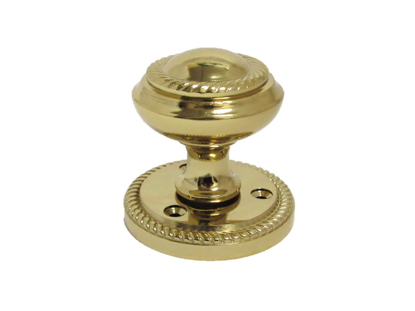 Boutons de porte ronds à mortaise style géorgien - Laiton 62 mm
