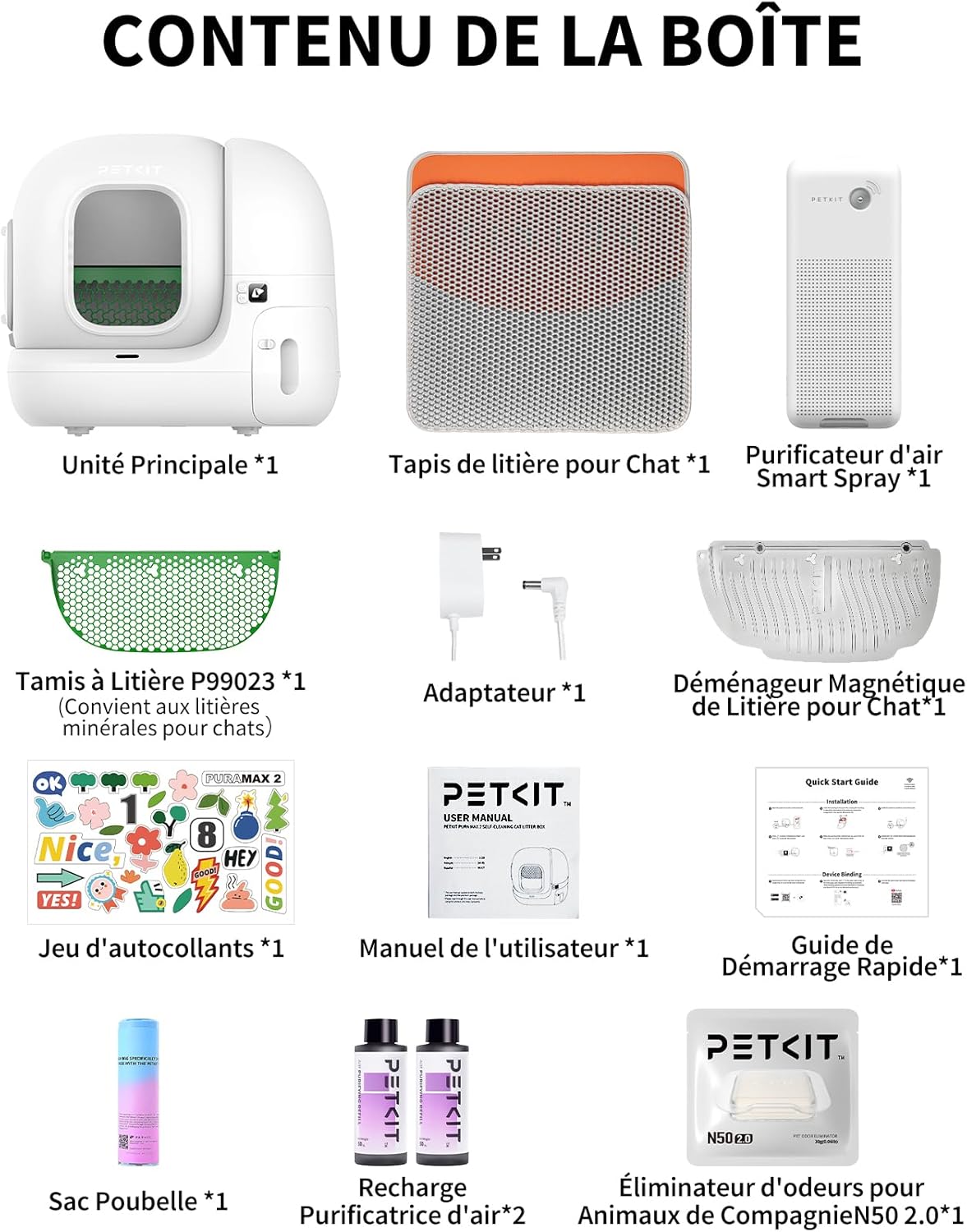 PETKIT Pura Max 2 litière chat automatique 76L, anti-fuites, xSecure, contrôle APP