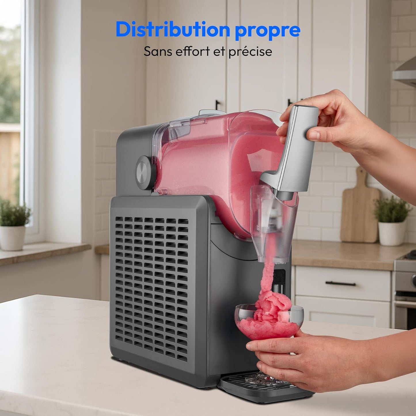 MEDION machine à granité MD12090, 2,6L, 5 modes, compresseur, 30–60 min