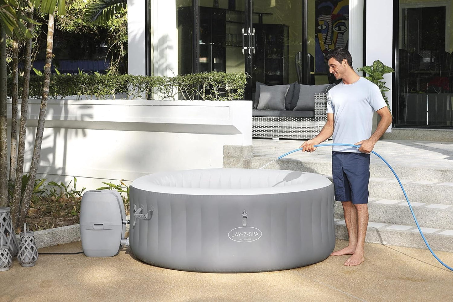 Lay-Z-Spa St Lucia AirJet 1.70m x 66cm, 67"x26", spa gonflable