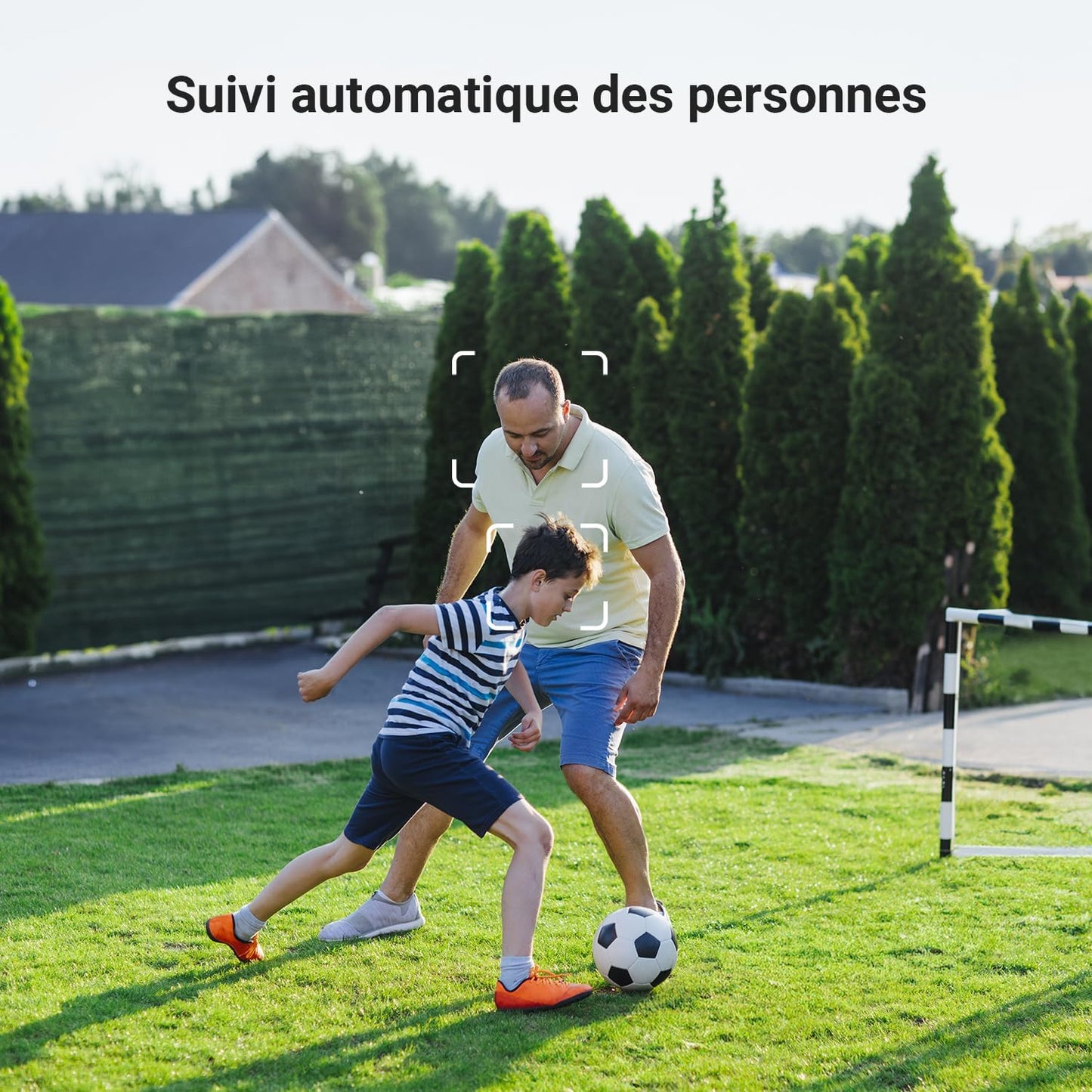 ANSQUE caméra surveillance WiFi 2K solaire, kit 4 caméras PTZ 360°, alarme couleur