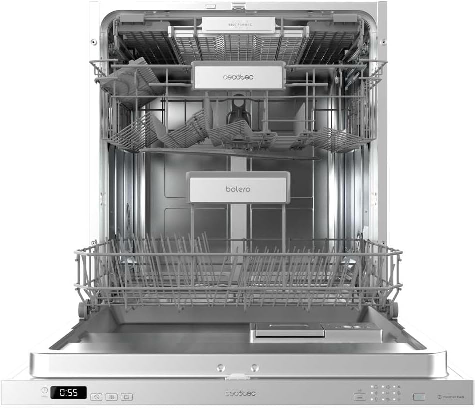 Cecotec lave-vaisselle intégré 60cm Bolero 6500, 15 couverts, 6 programmes, inverter