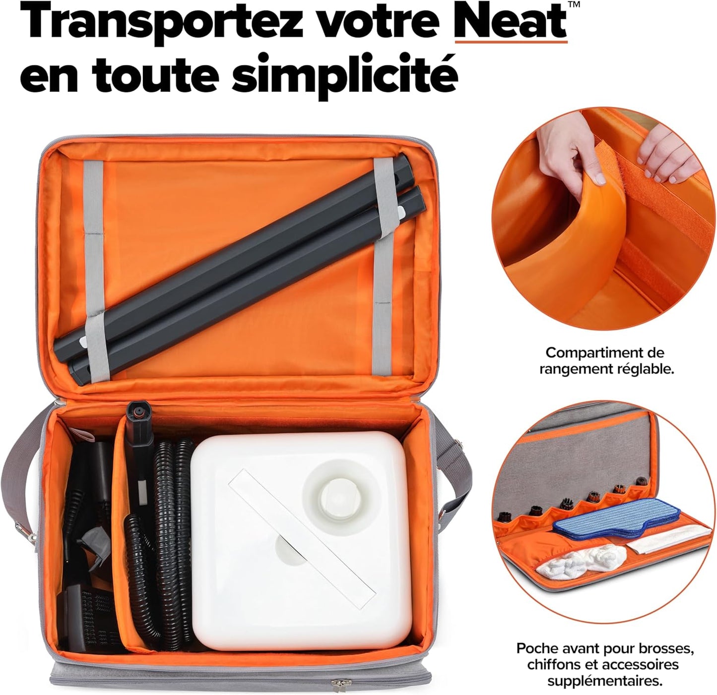 Dupray Neat nettoyeur vapeur, 18 accessoires, sols, voiture, joints + sac