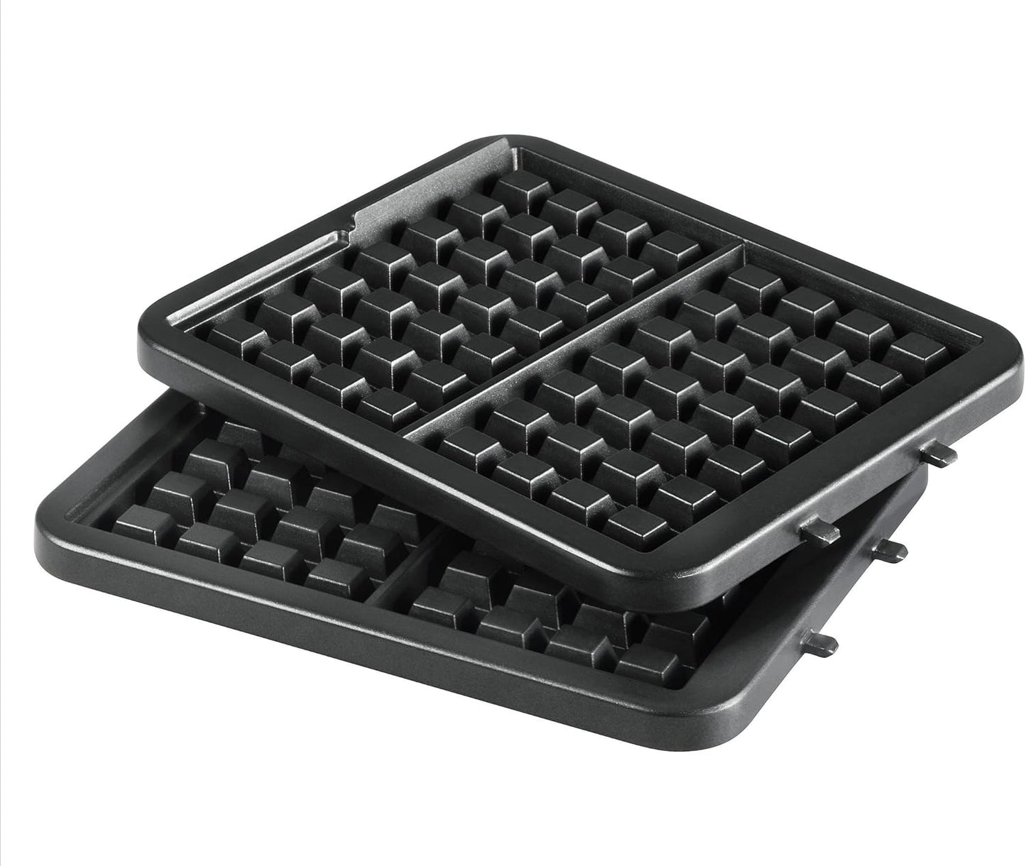 Tefal gaufrier 4-en-1 noir/inox gaufré