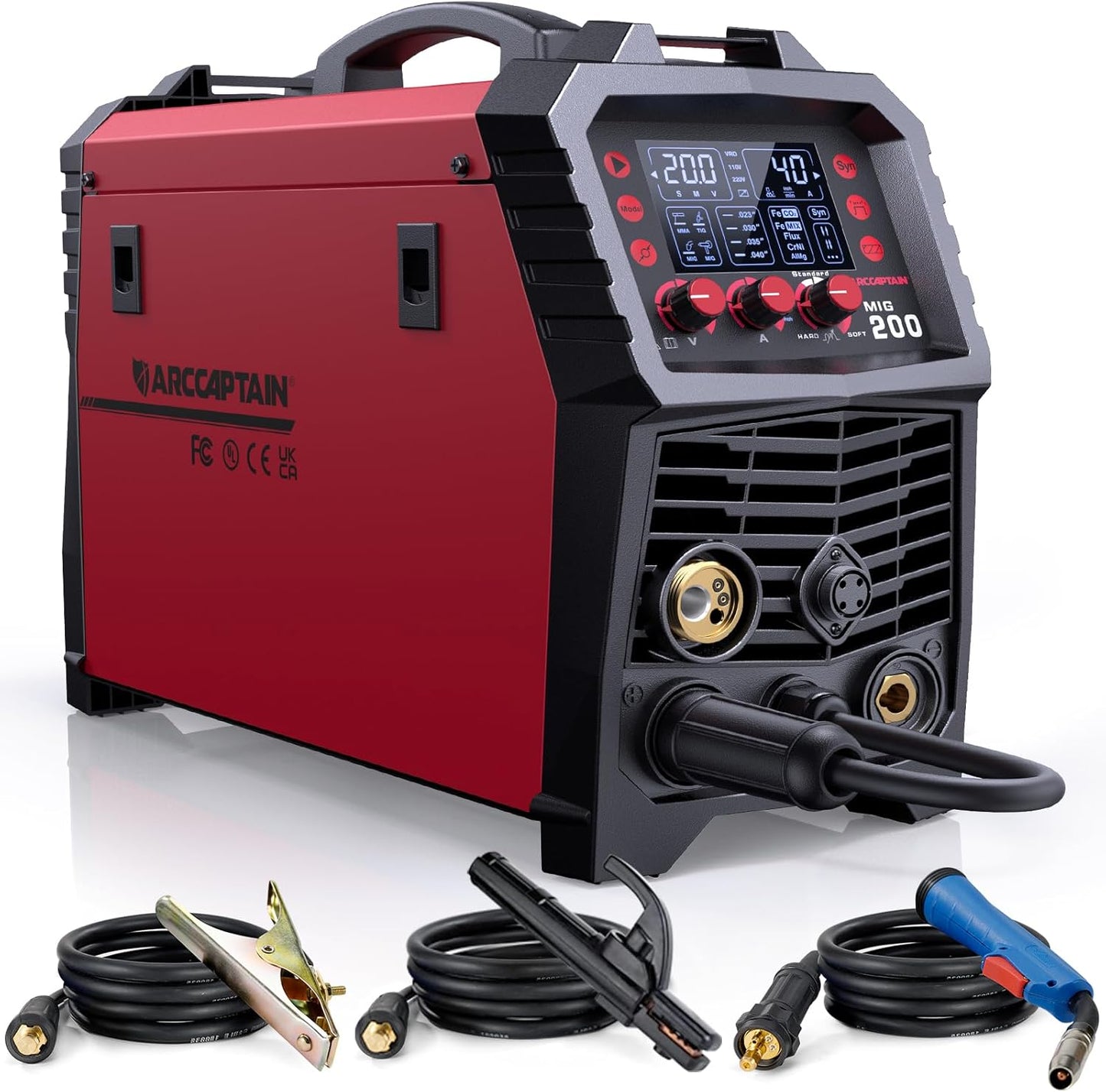 ARCCAPTAIN poste soudure MIG MAG 6-en-1, 200A, TIG, sans gaz, multi-process